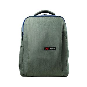 BG728  L'avvento Laptop Backpack, Made by High Quality Material with Zipper Puller fits up to 15.6" with USB Power Socket - Gray